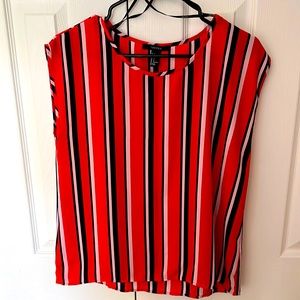 Forever 21 Blouse - Red, White, Black